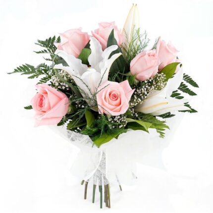 ARREGLO DE LILIUMS Y ROSAS 9